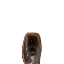 'ARIAT' Women's Frontier Farrah Wide Square Toe Western Boot - Honey Brown / Turquoise Patina