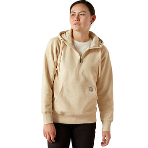 'Ariat' Women's Rebar 1/2 Zip Hoodie - Sun Kiss Heather