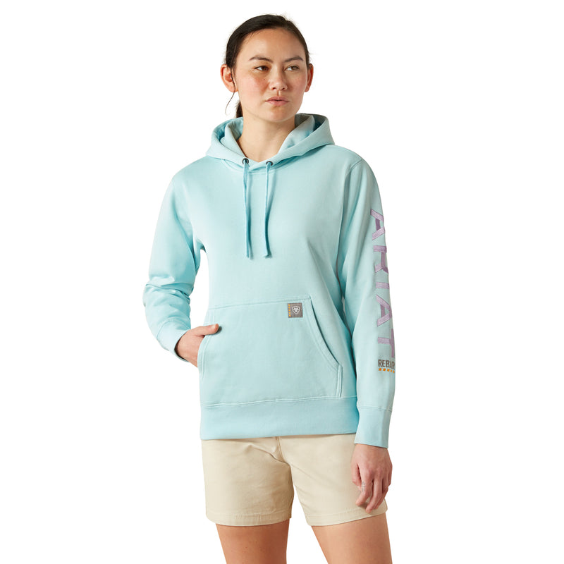 'Ariat' Women's Rebar Graphic Hoodie - Aquatic