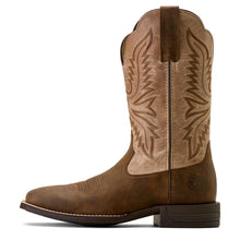 'Ariat' Men's Brush Creek Wide Square Toe Cowboy Boot - Aged Tan / Smokey Taupe