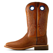 'Ariat' Men's Highland Toughstock Wide Square Toe Cowboy Boot - Cottage Brown / Marigold