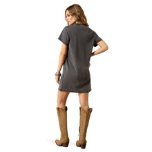 'ARIAT' Women's Wild West Tee Dress - Charcoal Mineral Wash