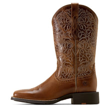 'Ariat' Women's Round Up Remuda Wide Square Toe Western Boot - Aged Tan