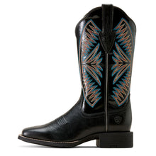 'ARIAT' Women's Round Up Ruidoso Wide Square Toe Western Boot - True Black