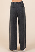 'Mittoshop' Women's Mineral Wash Wide Leg Pants - Ash Black