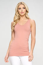 'YELETE' Women's Reversible V/U Neck Tank Top - Rose