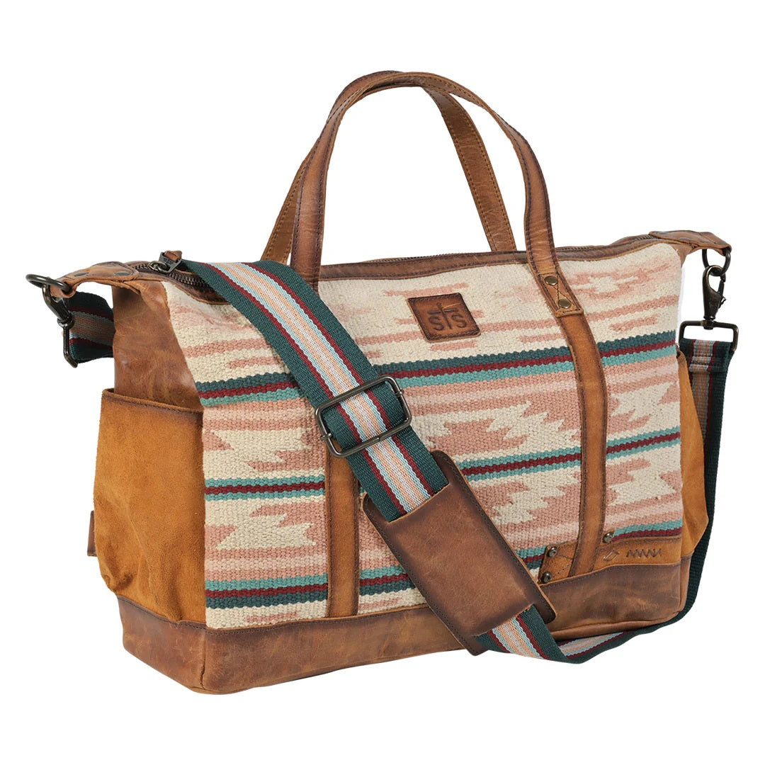 'Carroll Companies-STS' Women's Conceal Carry Palomino Serape Diaper Bag - Brown / Rose