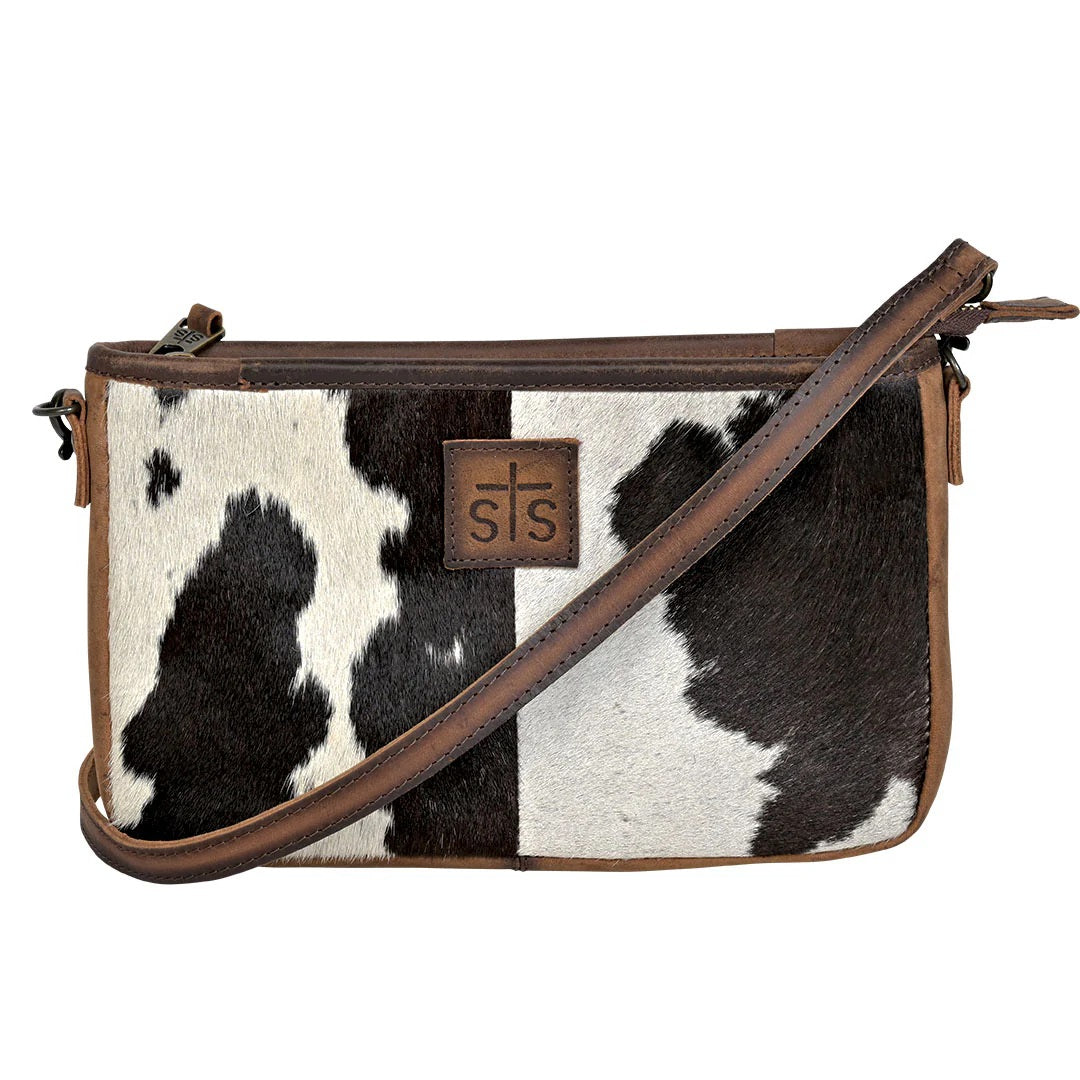 'Carroll Companies-STS' Women's Cowhide Claire Crossbody - Black / Brown