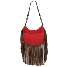 'Carroll Companies-STS' Women's Conceal Carry Crimson Sun Nellie Fringe Bag - Red / Brown