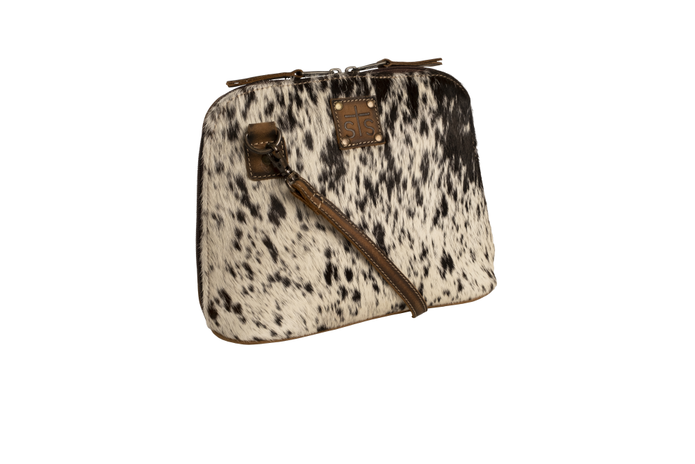 'Carroll Companies-STS' Women's Cowhide Weezy Crossbody - Black / Brown