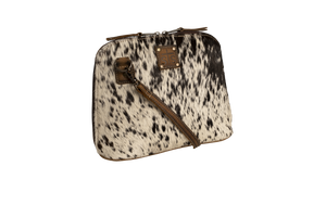 'Carroll Companies-STS' Women's Cowhide Weezy Crossbody - Black / Brown