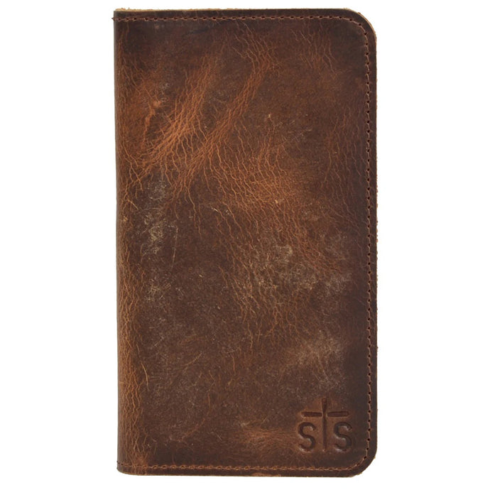 'Carroll Companies-STS' Men's Tucson Checkbook Wallet - Brown