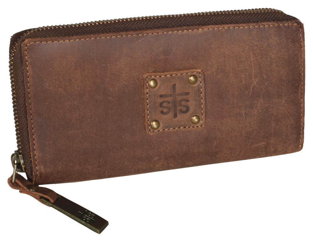 'Carroll Companies-STS' Women's Baroness Bi-Fold Zip Wallet - Brown