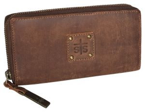 'Carroll Companies-STS' Women's Baroness Bi-Fold Zip Wallet - Brown