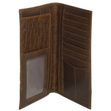 'Carroll Companies-STS' Men's Croc Long Bifold - Brown