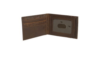 'Carroll Companies-STS' Men's Croc Money Clip Card Wallet - Brown