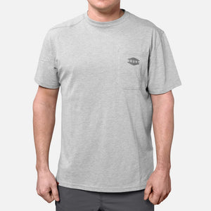 'Brunt' Men's Pocket T Shirt - Lt. Grey Heather