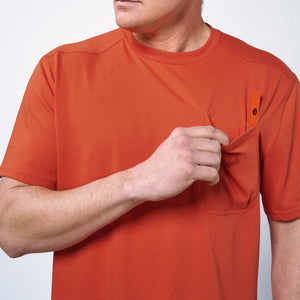 'Brunt' Men's Pocket T Shirt - BRUNT Orange