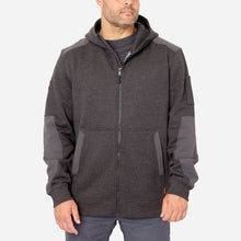 'Brunt' Men's Shevlin Hooded Full Zip - Dark Heather Grey