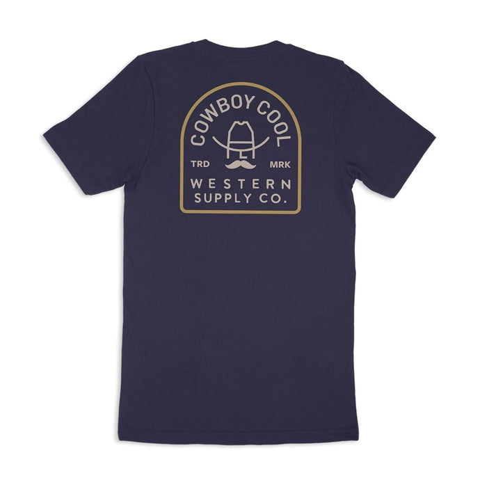 'Cowboy Cool' Unisex Food Store T-Shirt - Navy