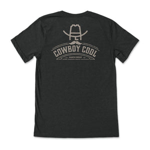 'Cowboy Cool' Men's Hank Ranch Wear T-Shirt - Black Heather