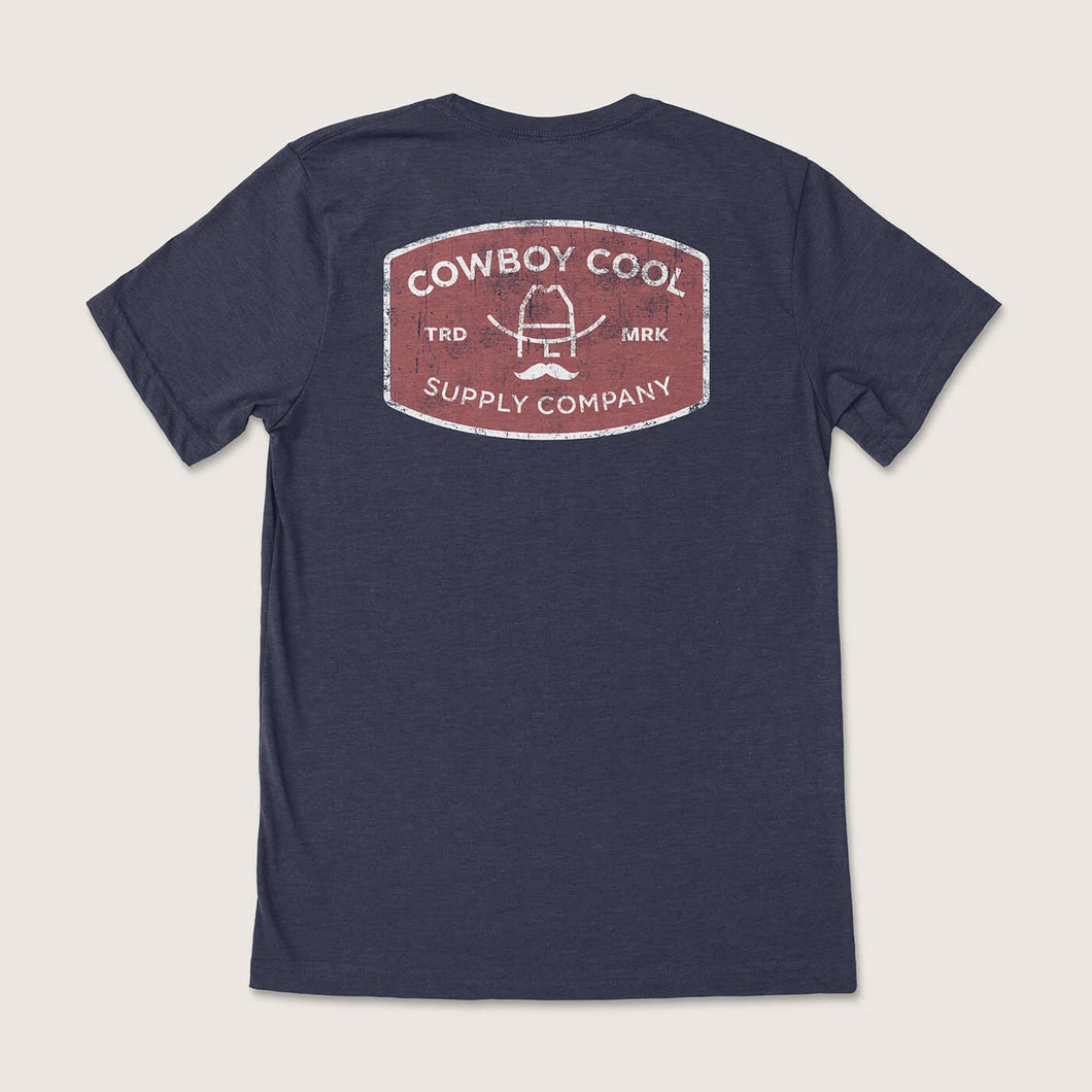 'Cowboy Cool' Unisex The Buckle T-Shirt - Midnight Navy