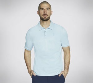 'Skechers' Men's Off Duty Polo - Natural / Light Blue