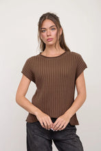 'Blu Pepper' Women's Short Sleeve Top - Brown