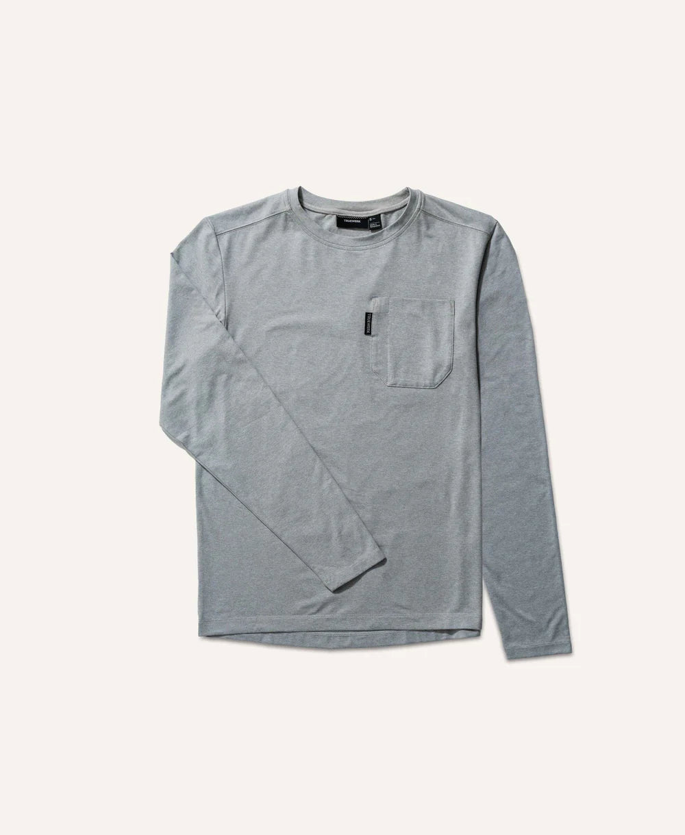 'Truewerk' Men's Tech Pocket Long Sleeve Tee - Heathered Grey