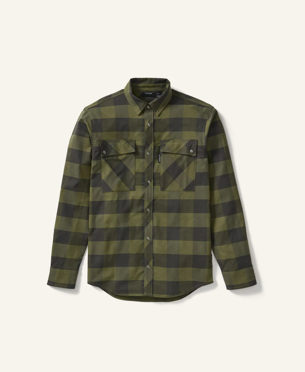 'Truewerk' Men's Tech Flannel - Olive Checkered