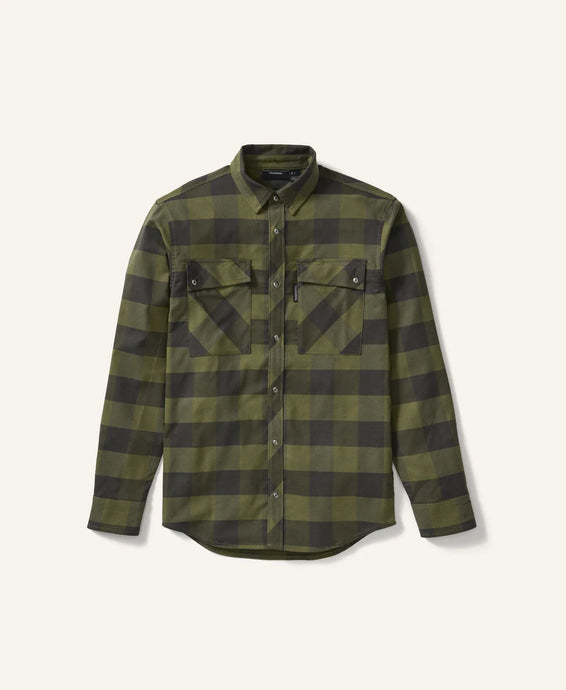 'Truewerk' Men's Tech Flannel - Olive Checkered