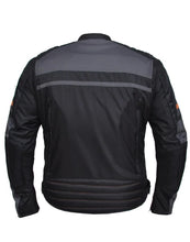 'Unik' Men's 2-Tone Textile Jacket - Black / Grey