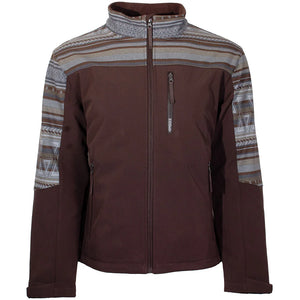 'Hooey, LLC' Men's Full Zip Softshell Jacket - Brown / Serape