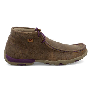 'Twisted X' Women's Driving Moccasin - Bomber / Tan / Purple