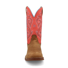 'Twisted X' Women's 11" Tech X Square Toe - Saddle / Salmon