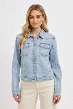 'Risen' Women's Classic Denim Jacket - Light Wash