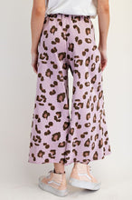 'Easel' Women's Animal Print Knit Pants - Mauve