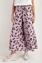 'Easel' Women's Animal Print Knit Pants - Mauve