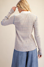 'Easel' Women's Button Blouse - Blue Grey