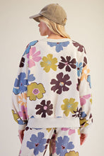 'Easel' Women's Floral Crewneck Sweatshirt - Khaki