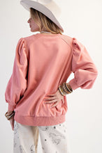 'Easel' Women's Horseshoe Embroidered Long Sleeve - Coral Cream