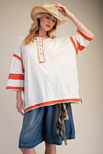 'Easel' Women's Baggy Short Sleeve Top - Ivory