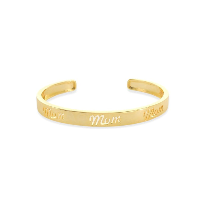 'OMG Bling' Women's Mom Cuff Bracelet - Gold