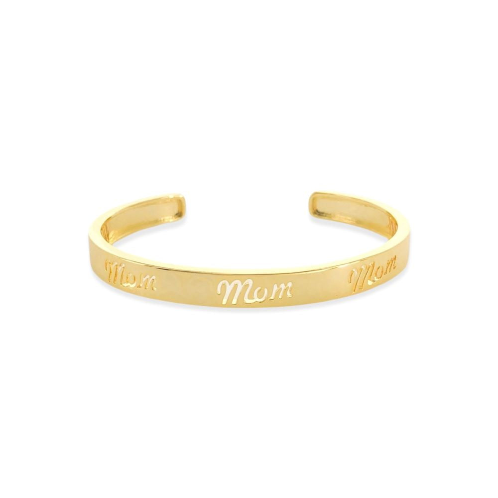 'OMG Bling' Women's Mom Cuff Bracelet - Gold