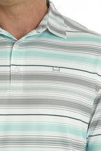 'Cinch' Men's Arenaflex Polo - Mint / White / Gray