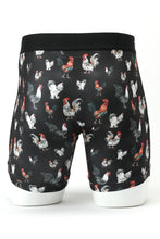 'Cinch' Men's 6" Rooster Boxer Brief - Black