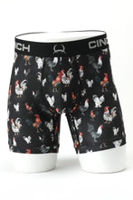 'Cinch' Men's 6" Rooster Boxer Brief - Black
