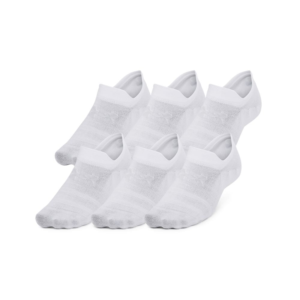 'Under Armour' Unisex Essential Ultra 6 Pack Socks - White