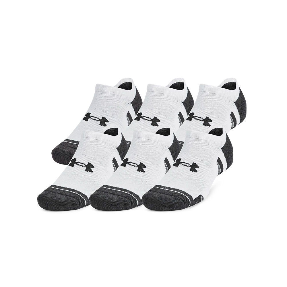 'Under Armour' Performance Tech 6 PK Crew No Show - White