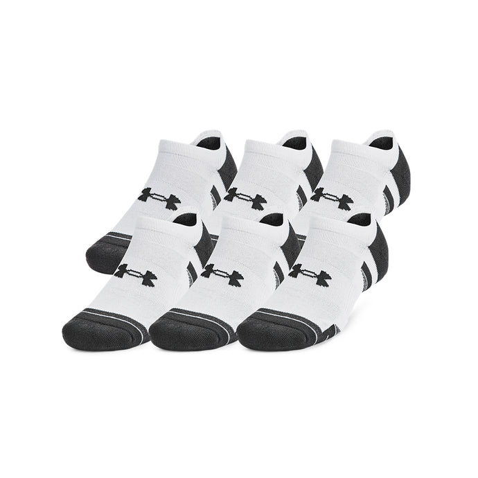 'Under Armour' Performance Tech 6 PK Crew No Show - White